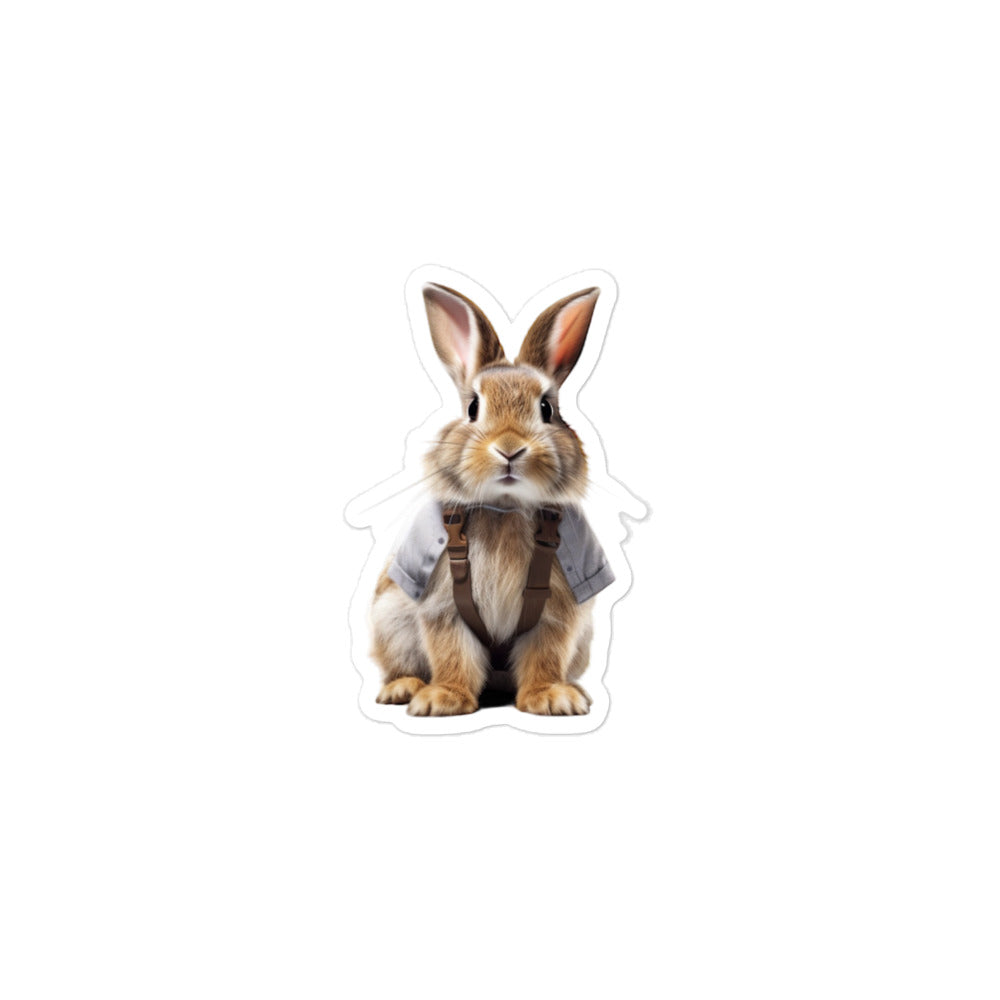 Lionhead Contractor Bunny Sticker - Stickerfy.ai