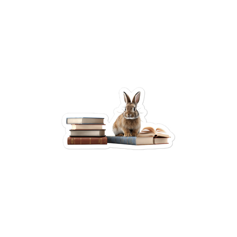 New Zealand Enthusiastic Student Bunny Sticker - Stickerfy.ai
