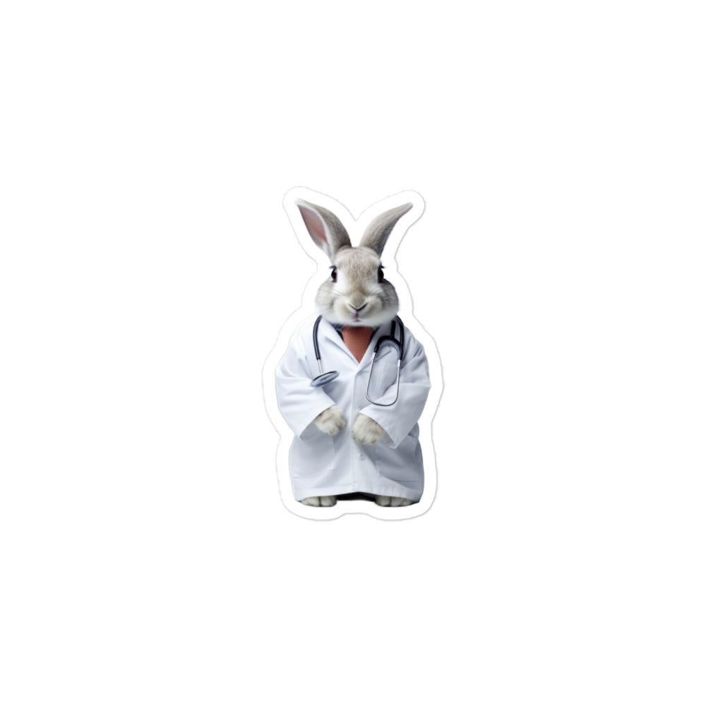 Polish Compassionate Doctor Bunny Sticker - Stickerfy.ai