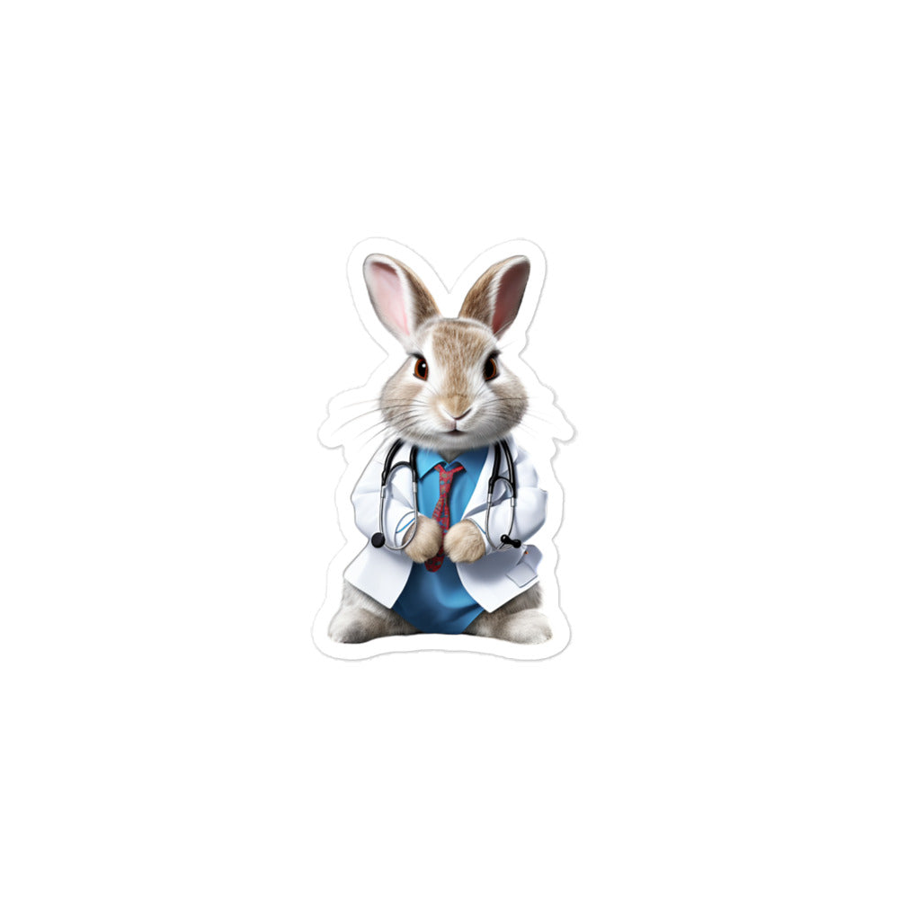 Thrianta Compassionate Doctor Bunny Sticker - Stickerfy.ai