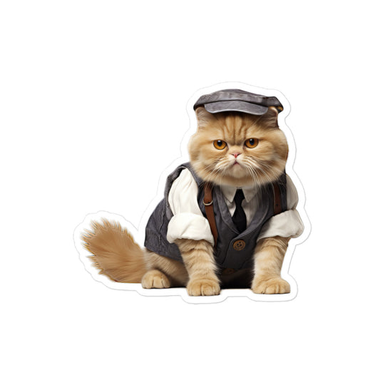 Exotic Shorthair Transit Operator Sticker - Stickerfy.ai
