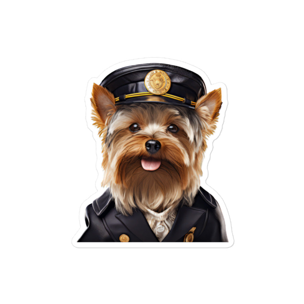 Yorkshire Terrier Transit Operator Sticker - Stickerfy.ai