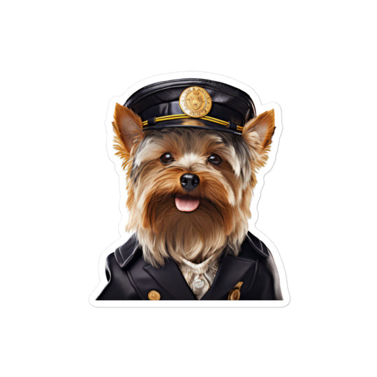 Yorkshire Terrier Transit Operator Sticker - Stickerfy.ai