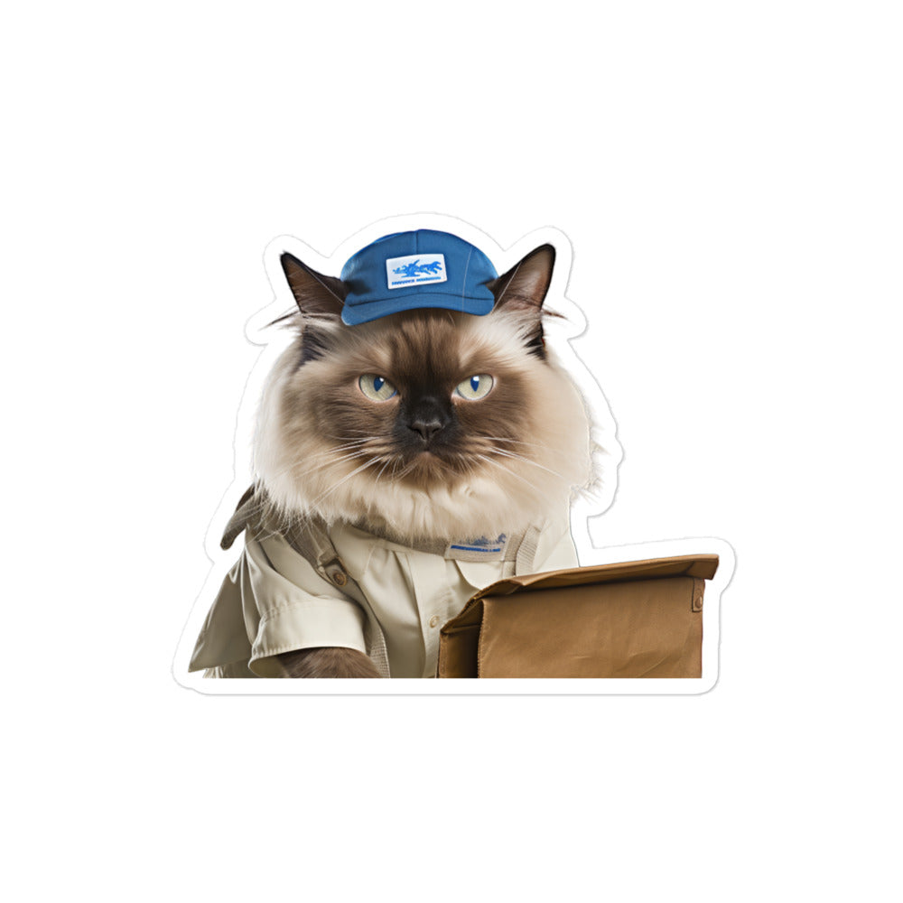Birman Mail Carrier Sticker - Stickerfy.ai
