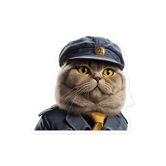 Scottish Fold Transit Operator Sticker - Stickerfy.ai