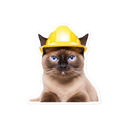 Burmese Contractor Sticker - Stickerfy.ai
