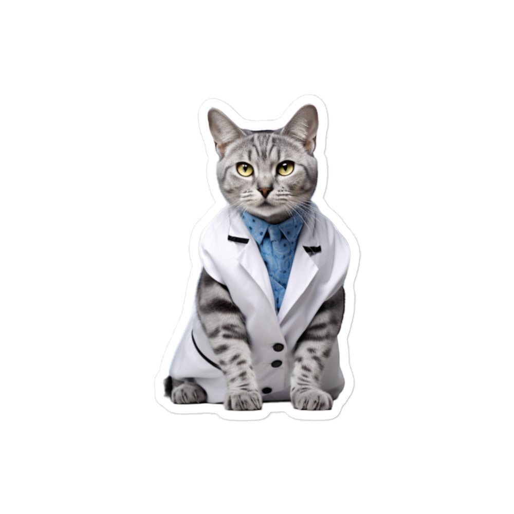 Egyptian Mau Pharmacist Sticker - Stickerfy.ai