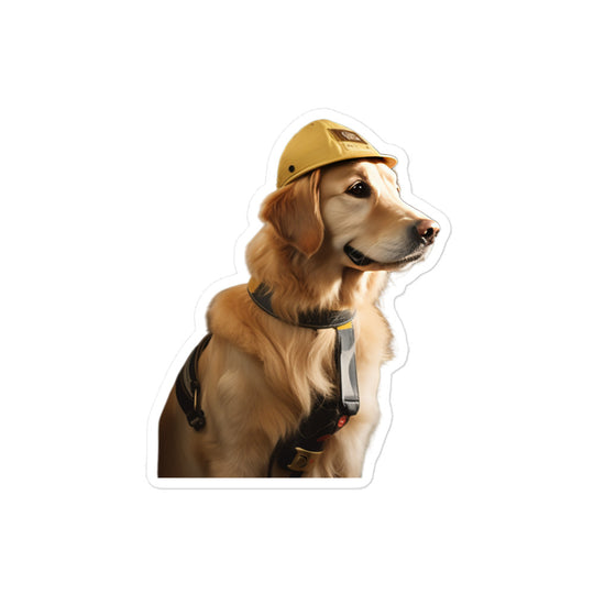 Golden Retriever Transit Operator Sticker - Stickerfy.ai