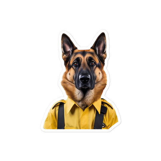 German Shepherd Transit Operator Sticker - Stickerfy.ai