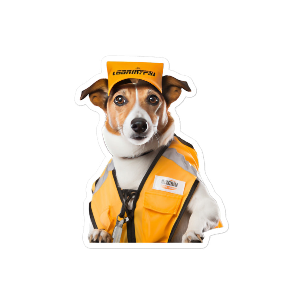 Jack Russell Terrier Transit Operator Sticker - Stickerfy.ai