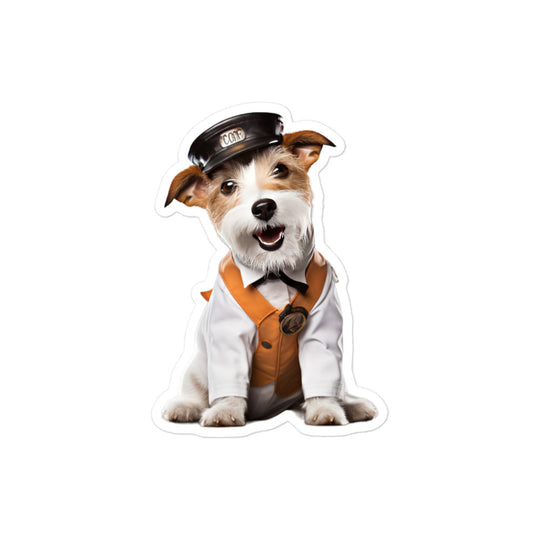 Jack Russell Terrier Transit Operator Sticker - Stickerfy.ai