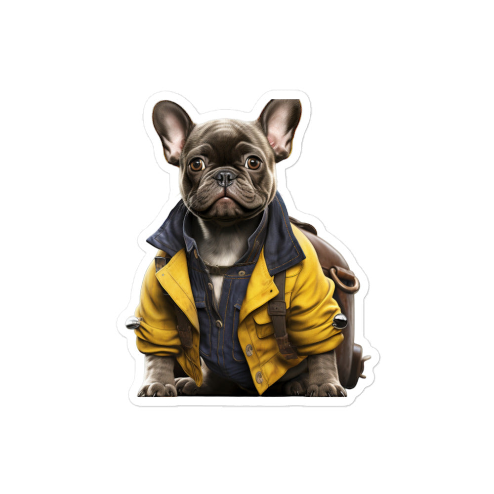 French Bulldog Transit Operator Sticker - Stickerfy.ai