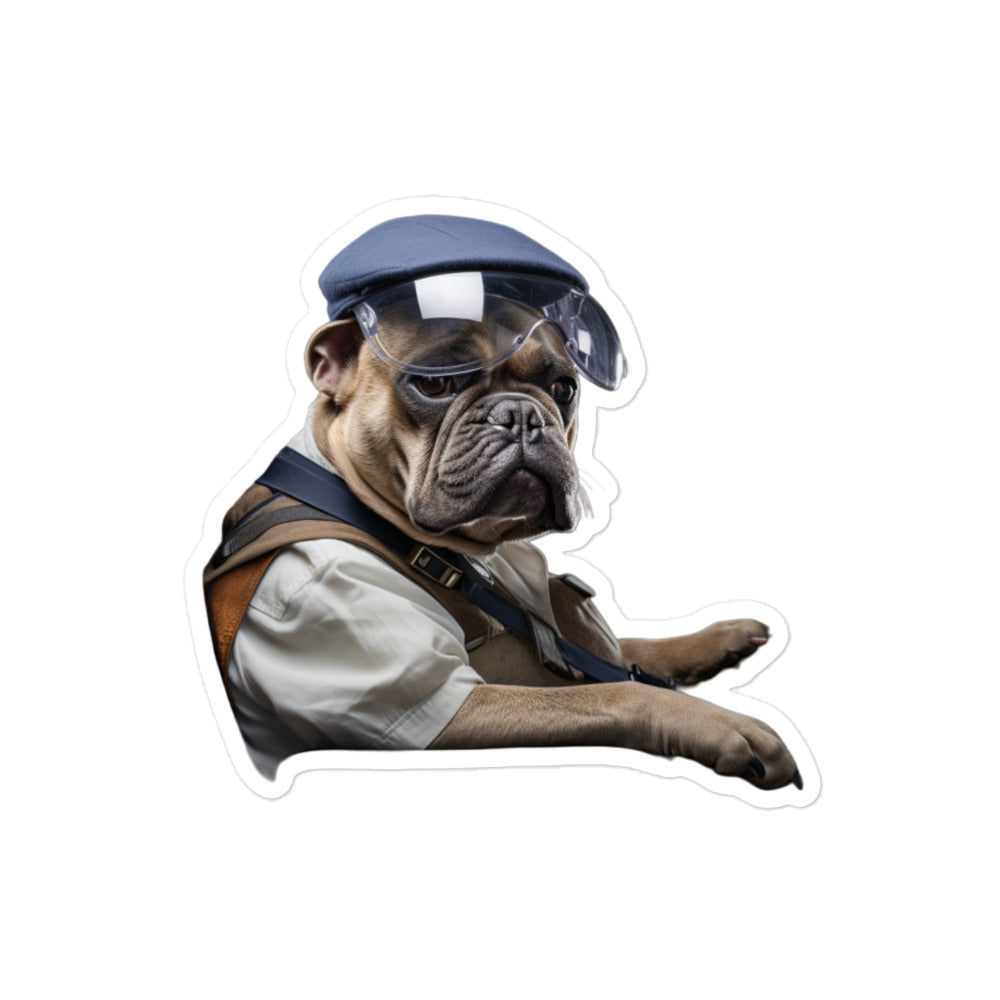 French Bulldog Transit Operator Sticker - Stickerfy.ai