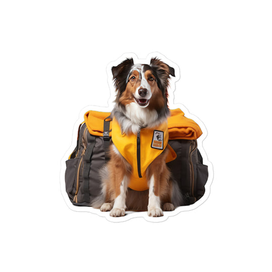 Australian Shepherd Transit Operator Sticker - Stickerfy.ai