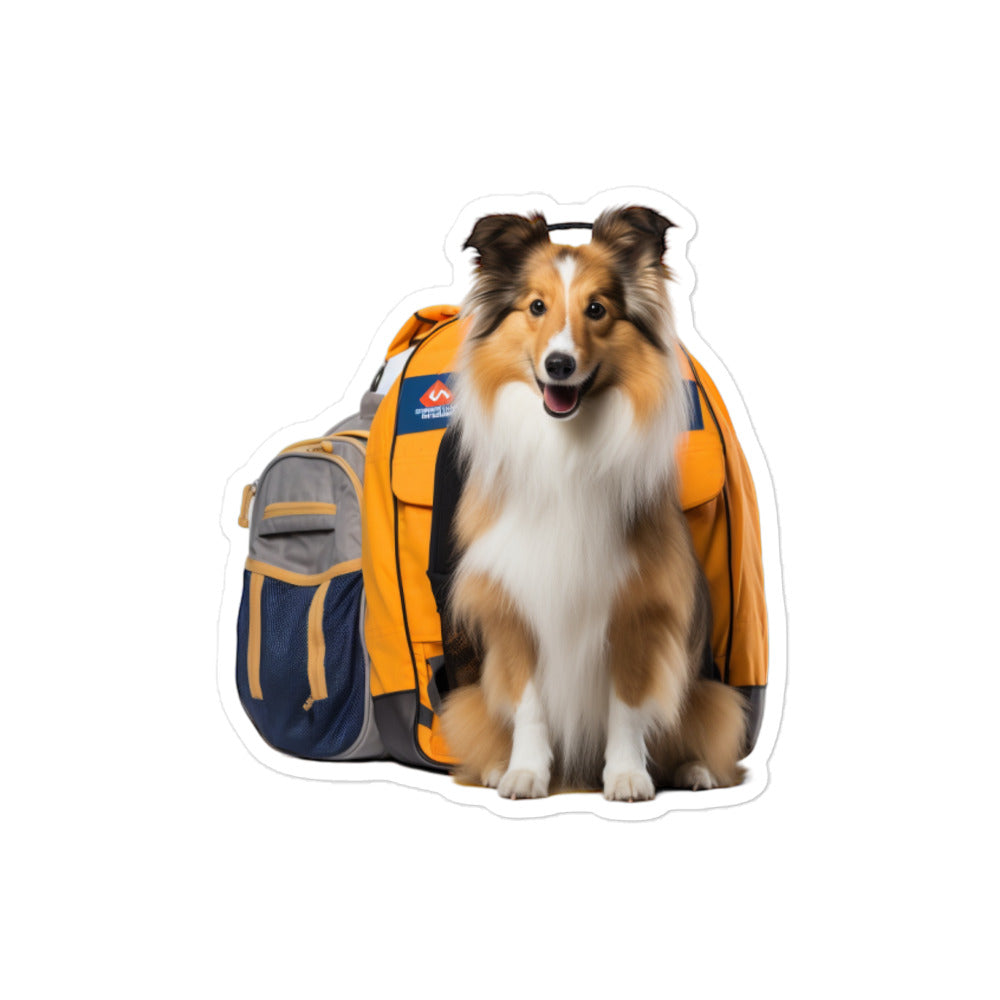 Shetland Sheepdog Transit Operator Sticker - Stickerfy.ai