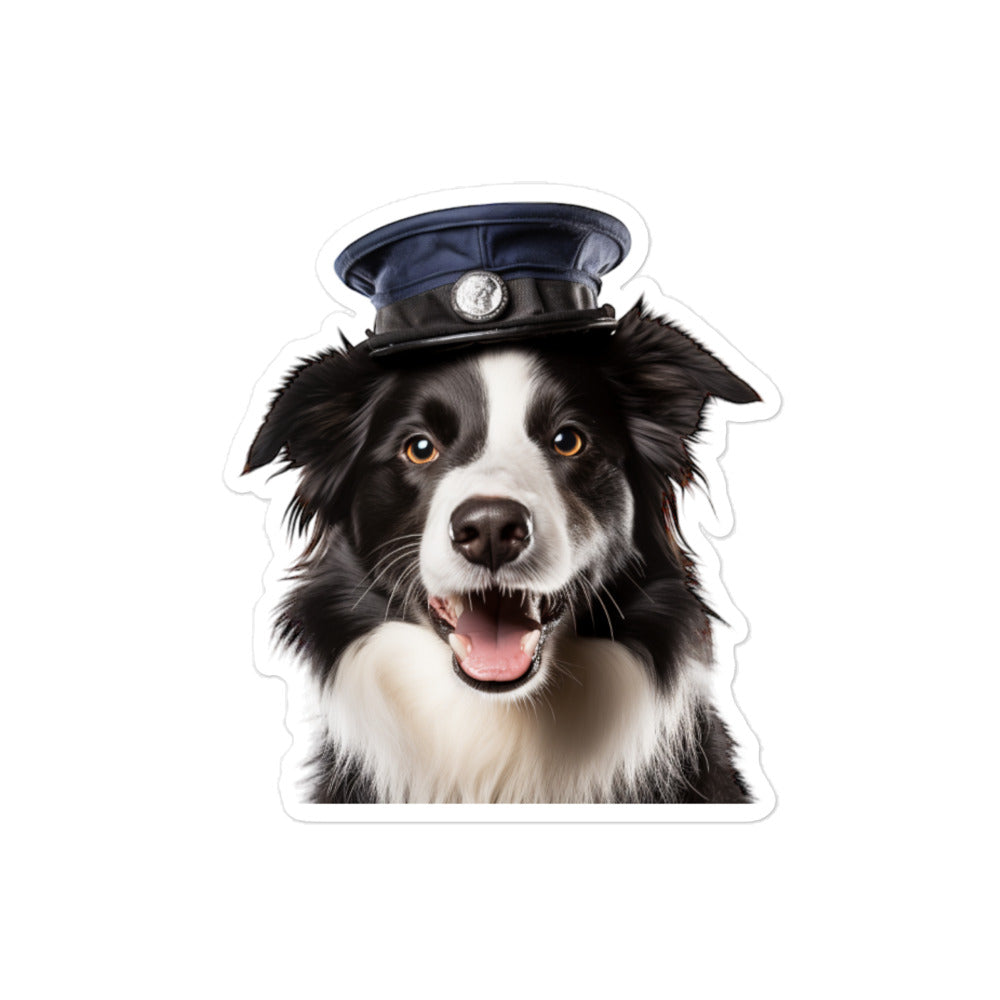 Border Collie Transit Operator Sticker - Stickerfy.ai