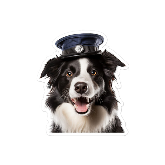Border Collie Transit Operator Sticker - Stickerfy.ai