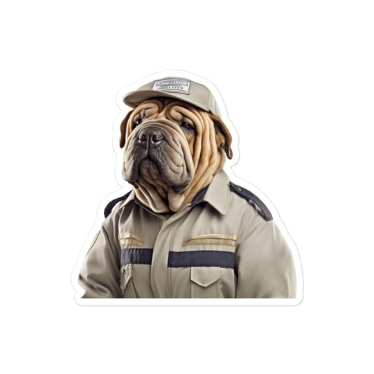 Shar Pei Transit Operator Sticker - Stickerfy.ai