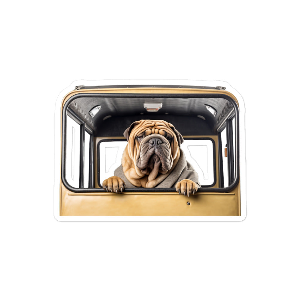 Shar Pei Transit Operator Sticker - Stickerfy.ai