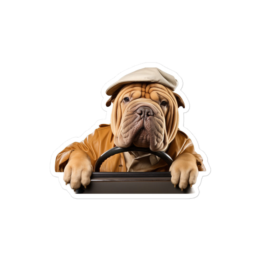 Shar Pei Transit Operator Sticker - Stickerfy.ai