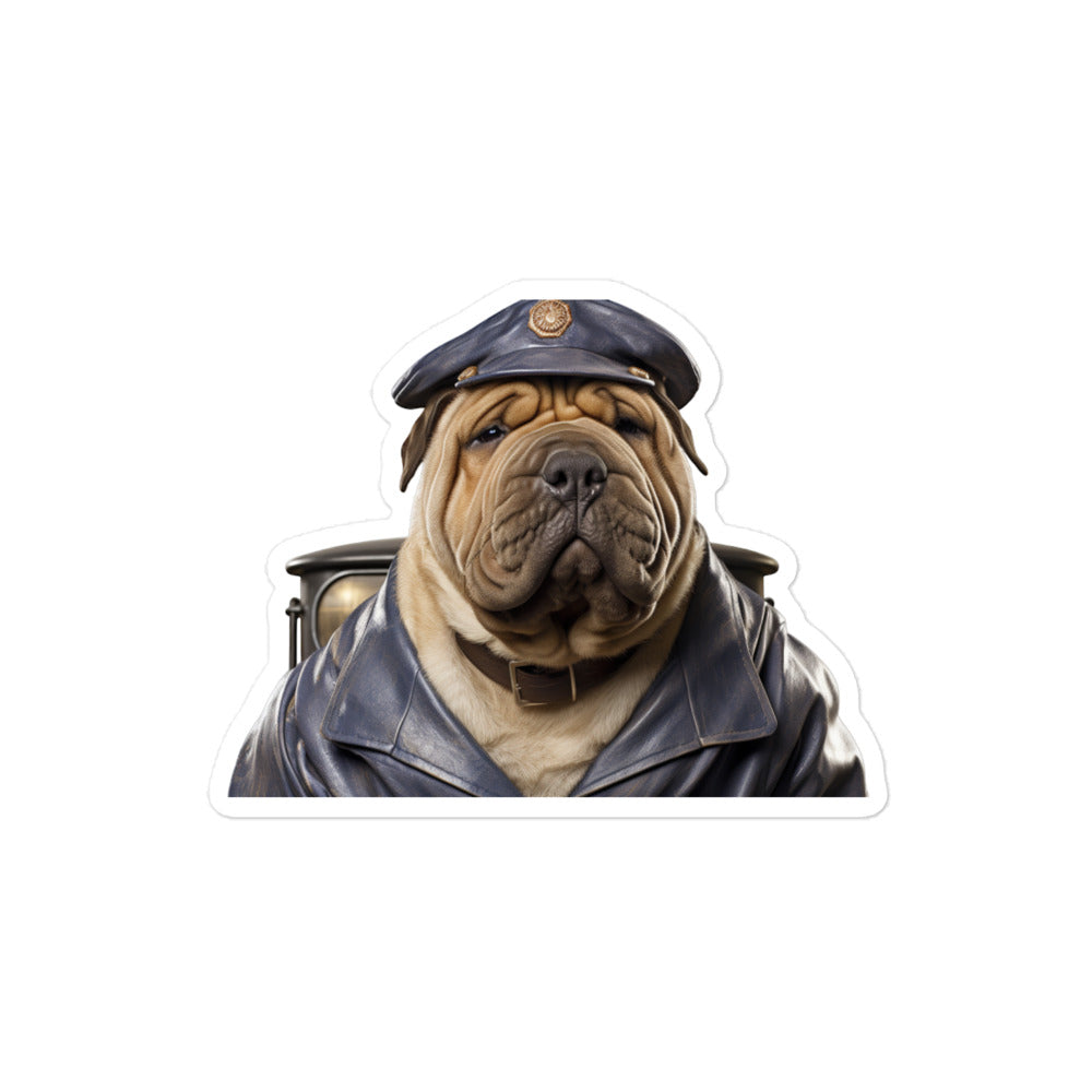 Shar Pei Transit Operator Sticker - Stickerfy.ai