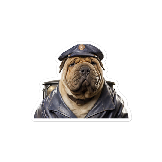 Shar Pei Transit Operator Sticker - Stickerfy.ai