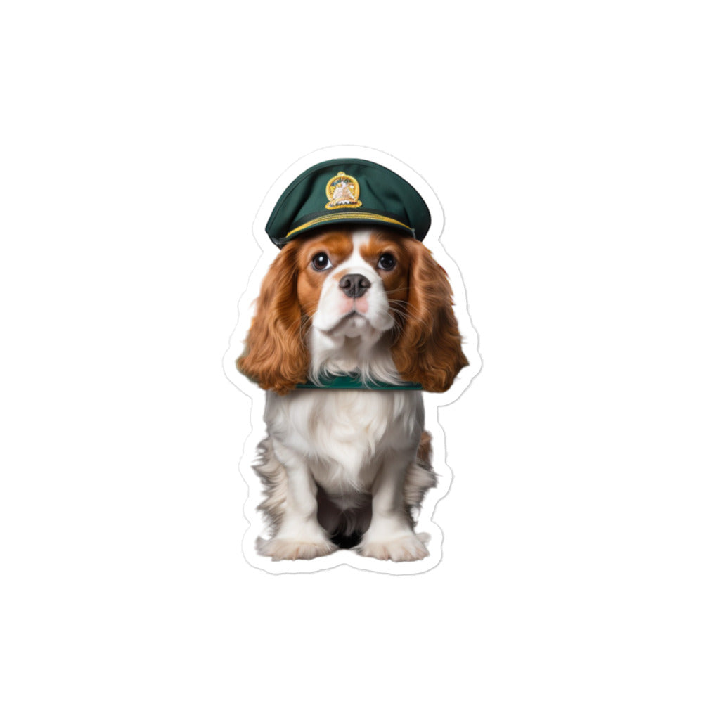 Cavalier King Charles Spaniel Transit Operator Sticker - Stickerfy.ai