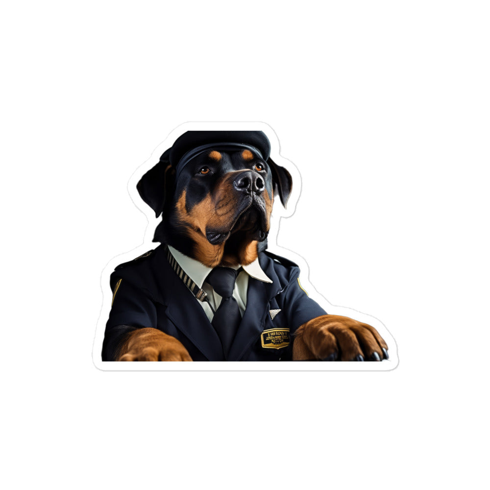 Rottweiler Transit Operator Sticker - Stickerfy.ai