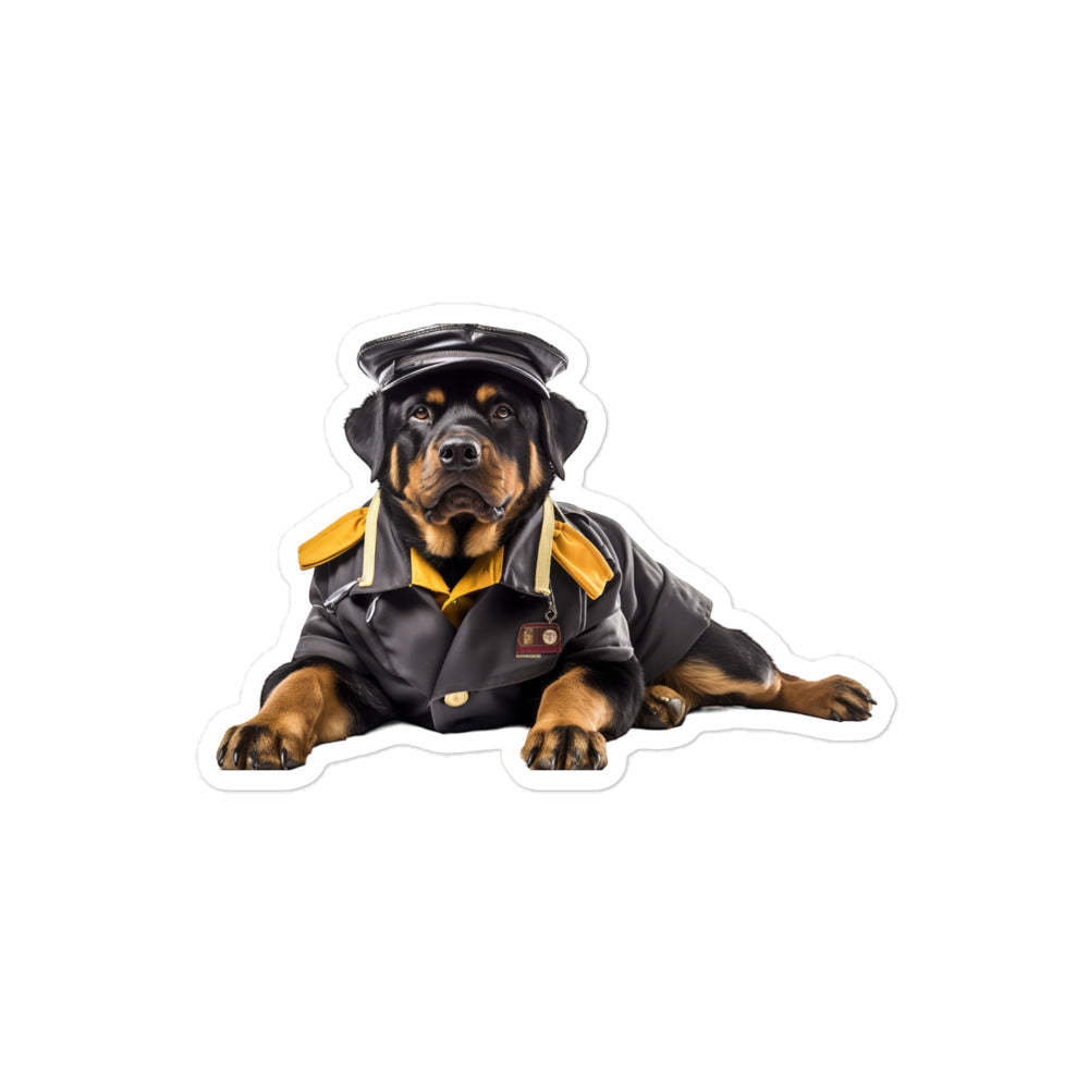 Rottweiler Transit Operator Sticker - Stickerfy.ai