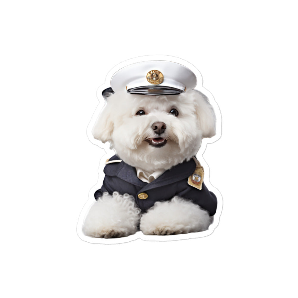 Bichon Frise Transit Operator Sticker - Stickerfy.ai