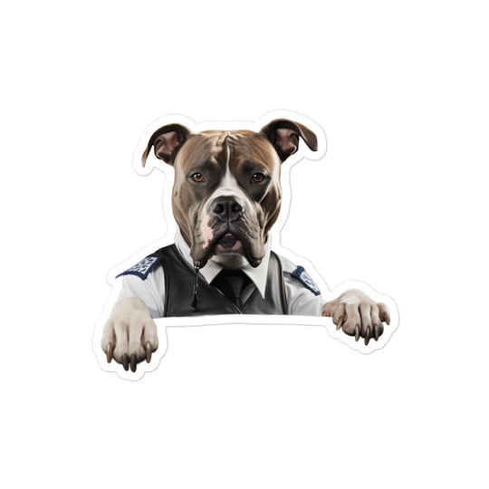 American Staffordshire Terrier Transit Operator Sticker - Stickerfy.ai