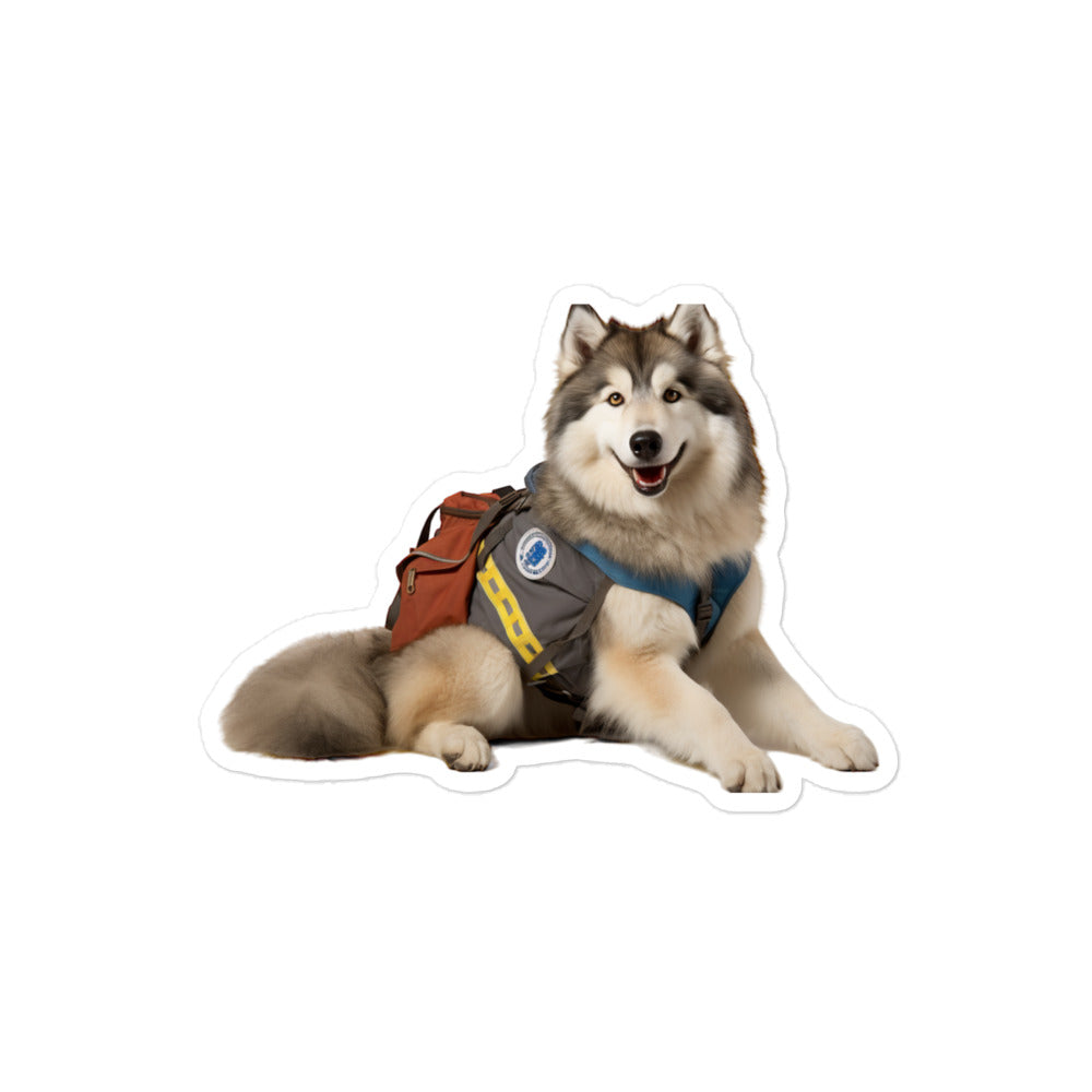 Alaskan Malamute Transit Operator Sticker - Stickerfy.ai