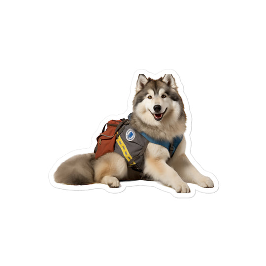 Alaskan Malamute Transit Operator Sticker - Stickerfy.ai