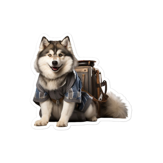 Alaskan Malamute Transit Operator Sticker - Stickerfy.ai