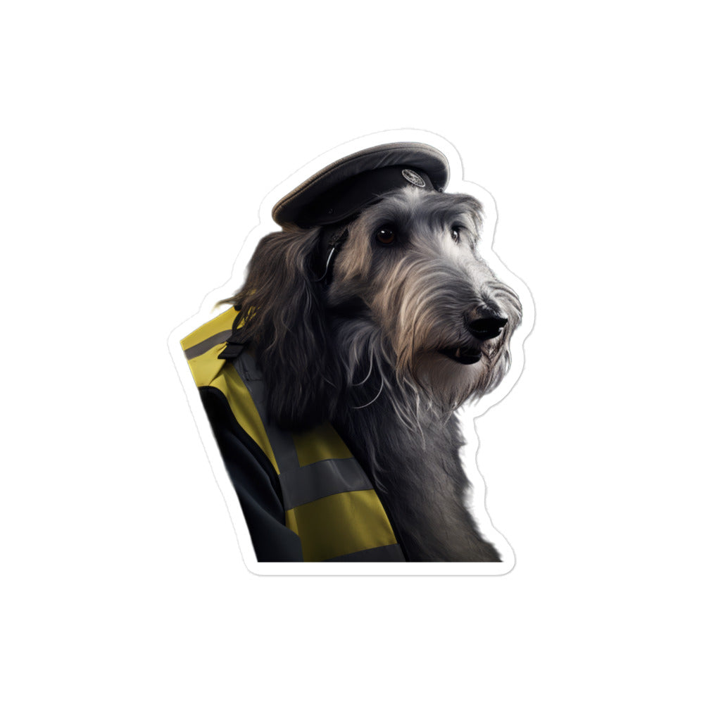 Scottish Deerhound Transit Operator Sticker - Stickerfy.ai