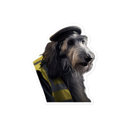 Scottish Deerhound Transit Operator Sticker - Stickerfy.ai