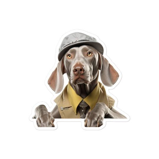 Weimaraner Transit Operator Sticker - Stickerfy.ai