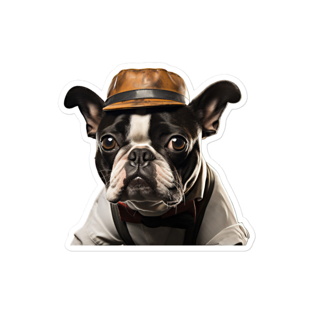 Boston Terrier Transit Operator Sticker - Stickerfy.ai