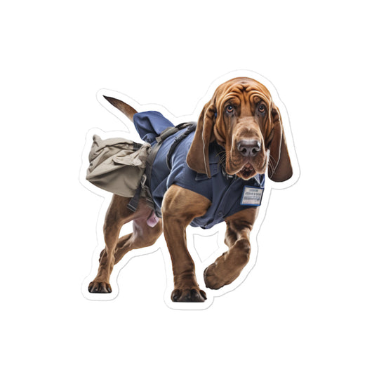 Bloodhound Mail Carrier Sticker - Stickerfy.ai