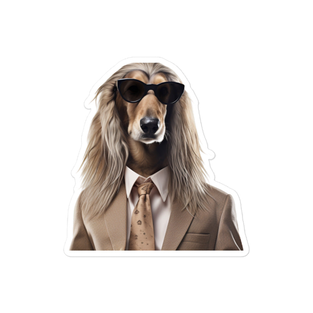 Afghan Hound Sales Consultant Sticker - Stickerfy.ai
