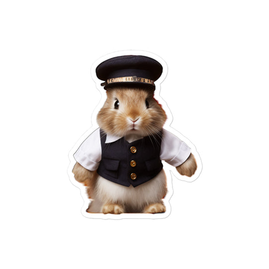 Britannia Petite Transit Operator Bunny Sticker - Stickerfy.ai