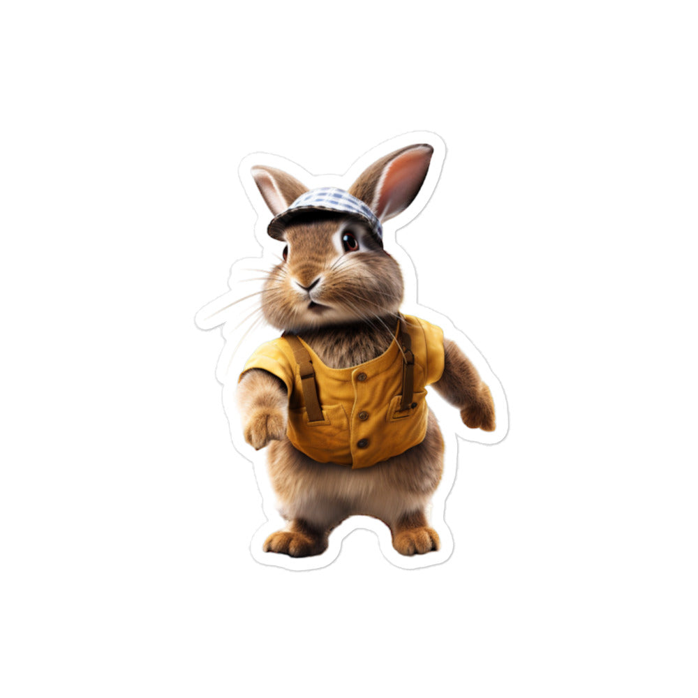 American Transit Operator Bunny Sticker - Stickerfy.ai