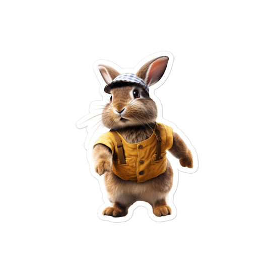 American Transit Operator Bunny Sticker - Stickerfy.ai