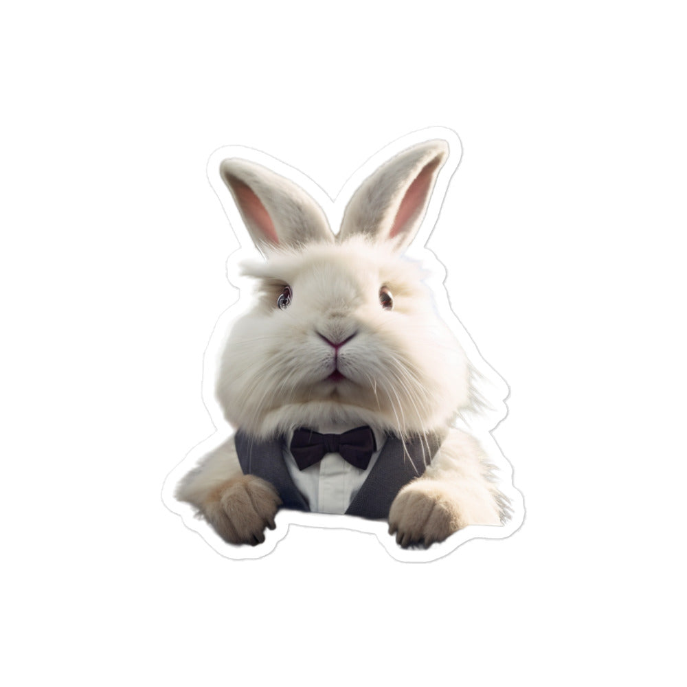 Angora Transit Operator Bunny Sticker - Stickerfy.ai