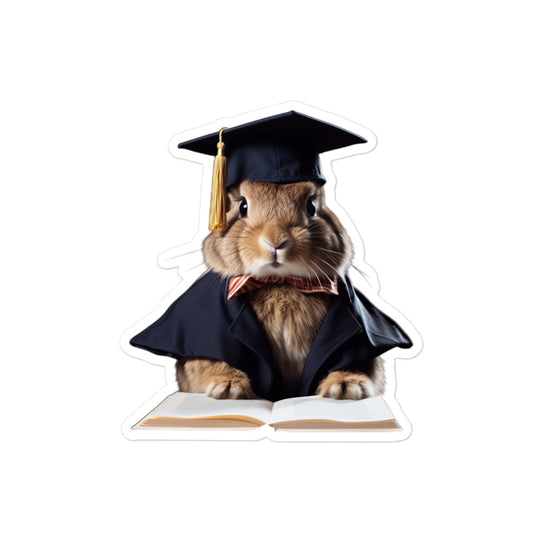Californian Enthusiastic Student Bunny Sticker - Stickerfy.ai