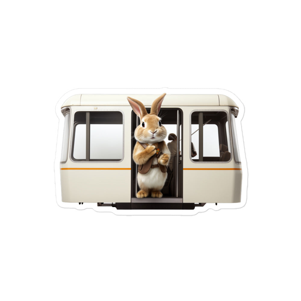 Cinnamon Transit Operator Bunny Sticker - Stickerfy.ai
