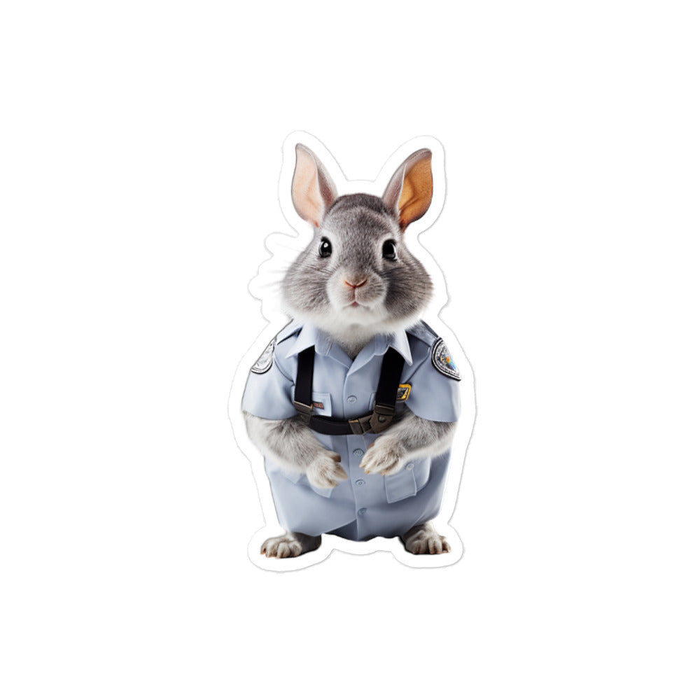 Chinchilla Transit Operator Bunny Sticker - Stickerfy.ai
