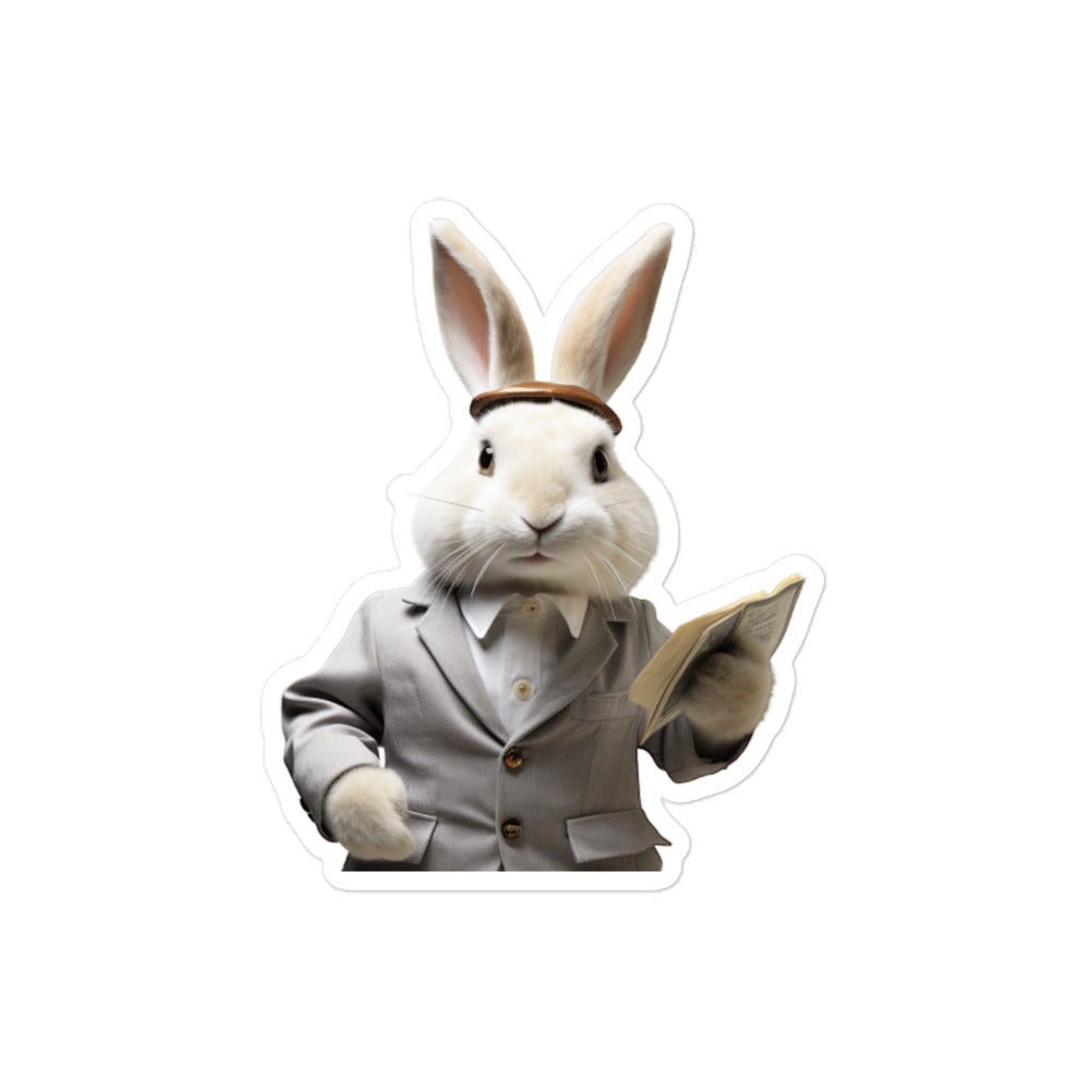 English Spot Transit Operator Bunny Sticker - Stickerfy.ai