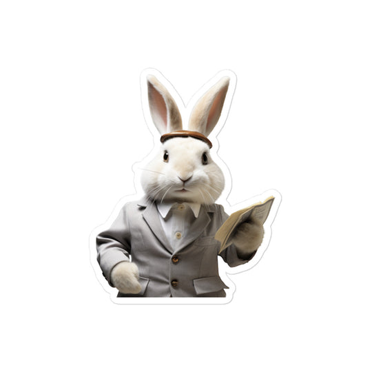 English Spot Transit Operator Bunny Sticker - Stickerfy.ai
