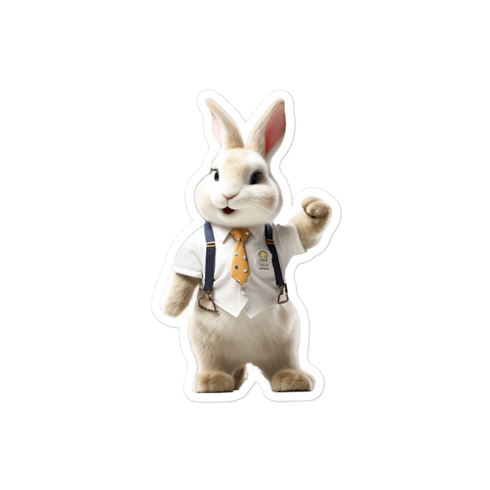 Florida White Transit Operator Bunny Sticker - Stickerfy.ai
